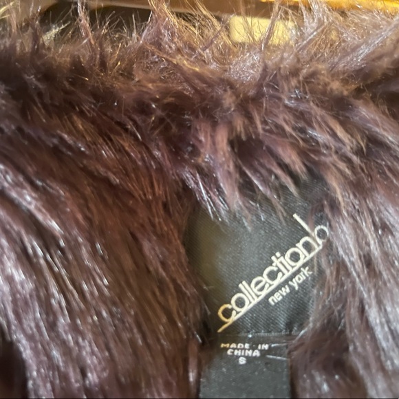 Multi Color Patchwork Faux Fur Vest,Mob Wife Trend - Picture 4 of 5